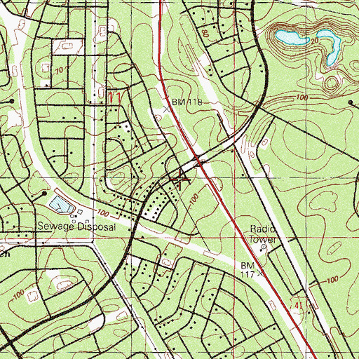Topographic Map of Citrus County Sheriff's Office, FL