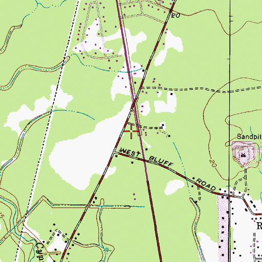 Topographic Map of Little Cypress Fire / Rescue Department Station 1, TX