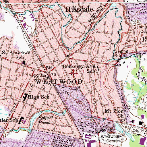 Topographic Map of Grace Korean Methodist Church, NJ