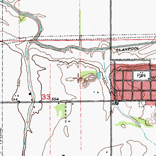 Topographic Map of Big Four Wilmington Number 5 Mine, IL