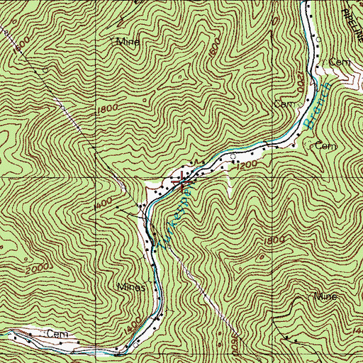 Topographic Map of Turkey Pen (historical), KY