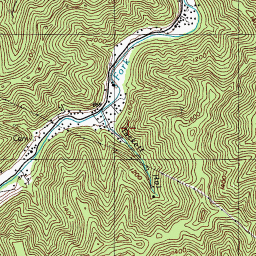 Topographic Map of Long Fork (historical), KY