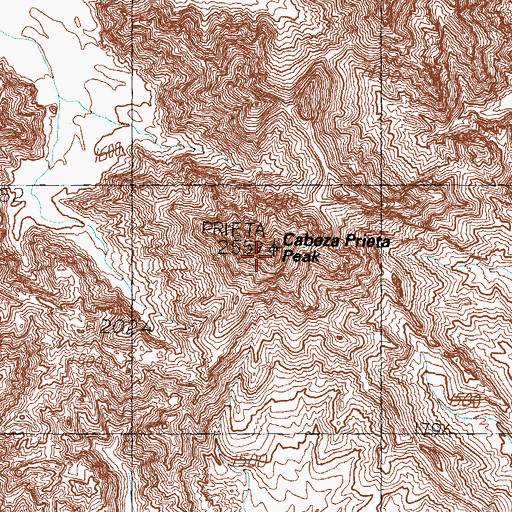 Topographic Map of Cabeza Prieta Peak, AZ