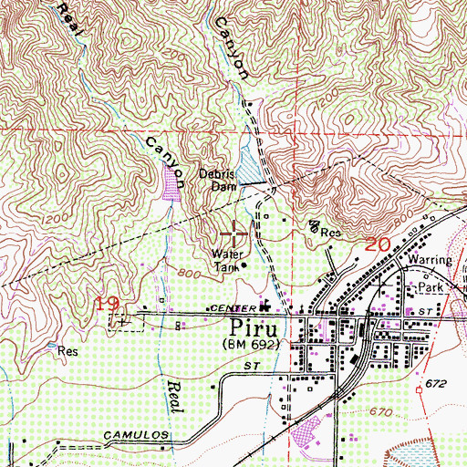 Topographic Map of Greenhorn Creek, CA