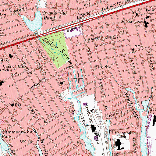 Topographic Map of Newbridge Canal, NY