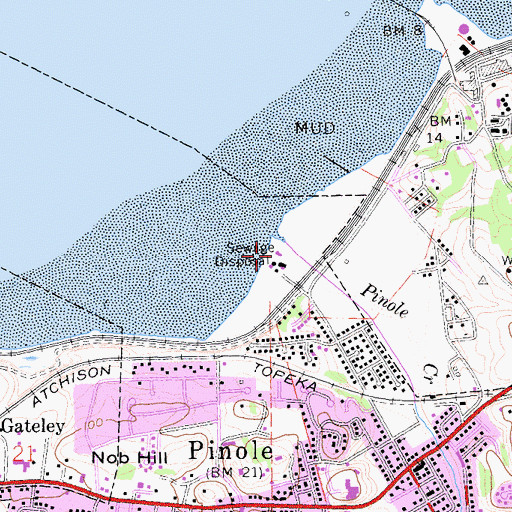 Topographic Map of Pinole/Hercules Wastewater Treatment Plant, CA
