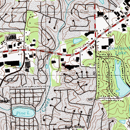 Topographic Map of Delkalb Schools East Campus, GA
