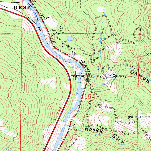 Topographic Map of Ohman Creek, CA