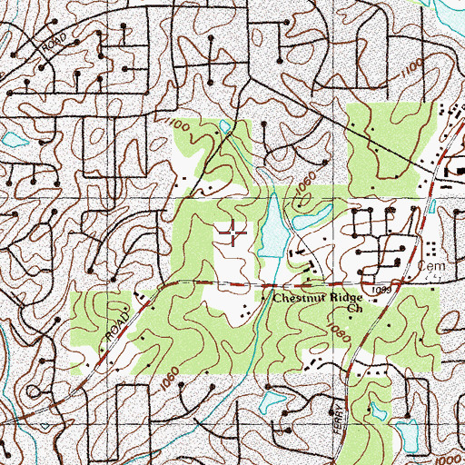Topographic Map of Hightower Trail Middle School, GA