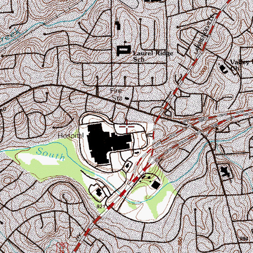 Topographic Map of North Decatur Post Office, GA