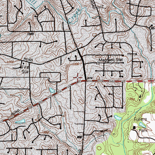 Topographic Map of Olde Mill Shopping Center, GA