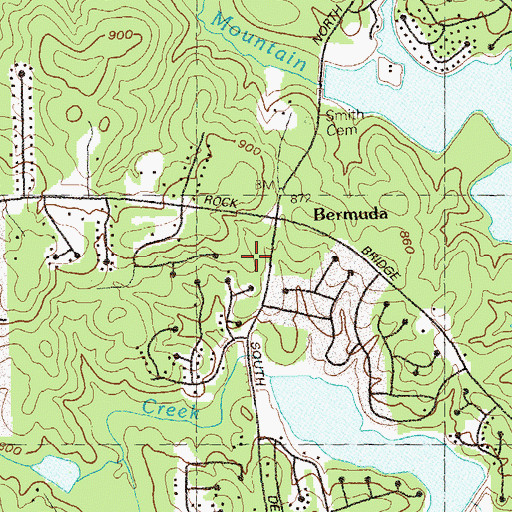 Topographic Map of The Drake School, GA