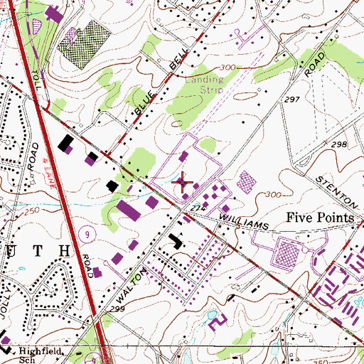 Topographic Map of Blue Bell Office Camp, PA