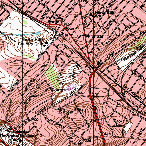 Topographic Map of H Carroll Brooke Park, PA