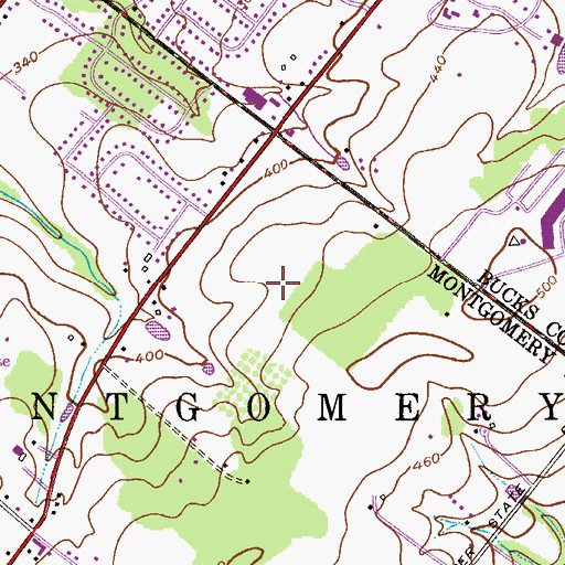 Topographic Map of Heather Knoll, PA