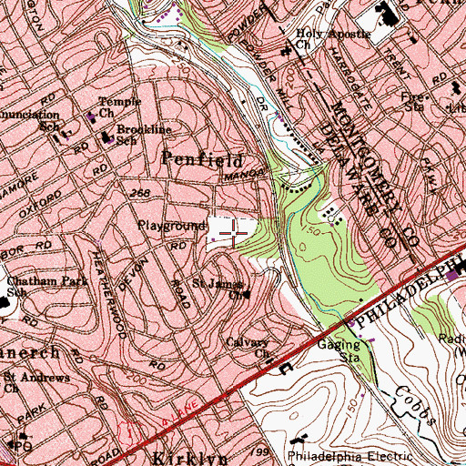 Topographic Map of Grange Field, PA