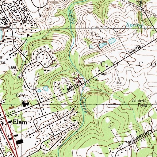 Topographic Map of Marrow Tract, PA