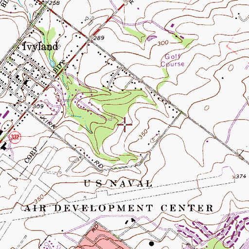 Topographic Map of Munro Community Park, PA