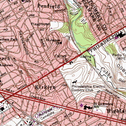 Topographic Map of Lambs of the Shepherd School, PA