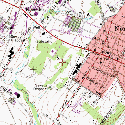 Topographic Map of Parkside Place Park, PA