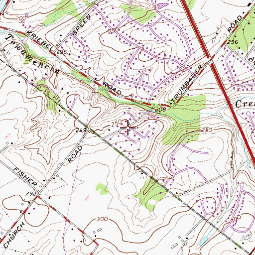 Topographic Map of Sunny Ayr Estates, PA