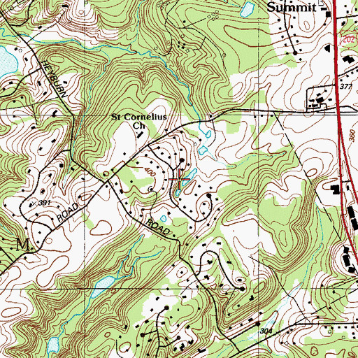 Topographic Map of The Ridings of Chadds Ford, PA