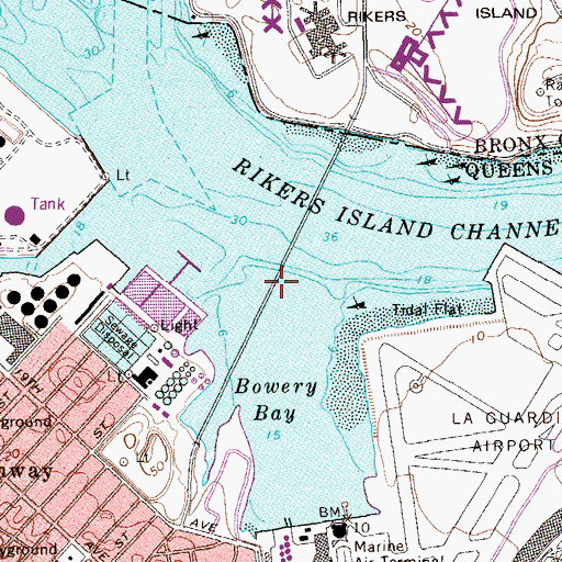 Topographic Map of Francis R Buono Memorial Bridge, NY