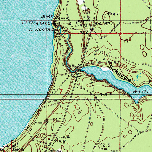 Topographic Map of Vagabond Resort and Campground, MI