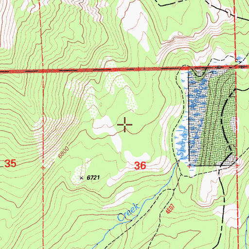 Topographic Map of Spencer Meadow, CA