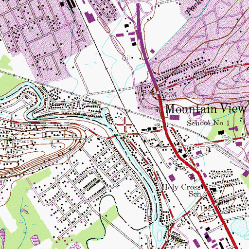 Topographic Map of Pompton River Park, NJ