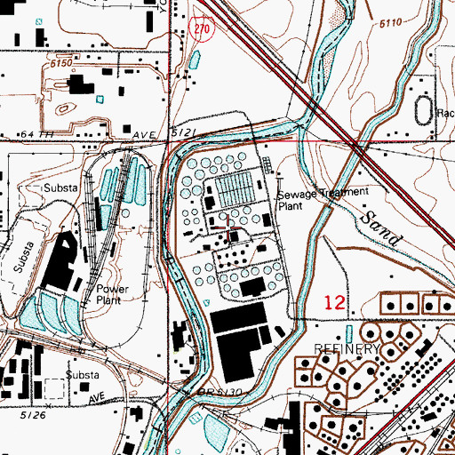 Topographic Map of Central Treatment Plant, CO