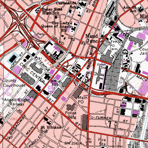 Topographic Map of Merced Theatre, CA