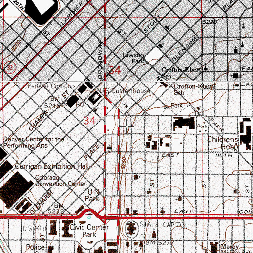 Topographic Map of Sherman Building, CO
