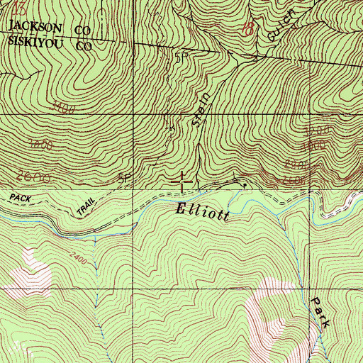 Topographic Map of Stein Gulch, CA