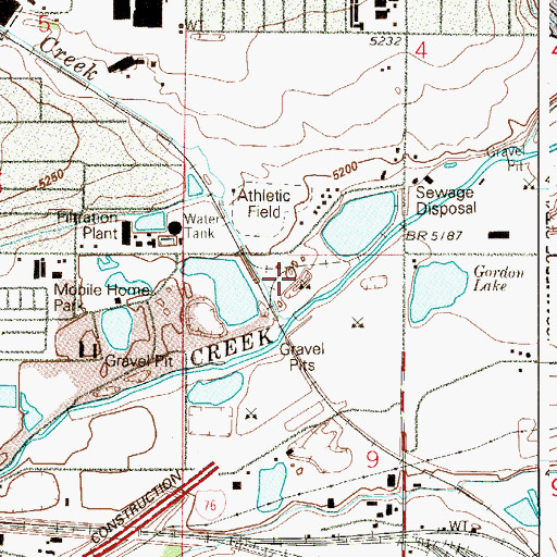Topographic Map of Little Dry Creek Lake Park, CO