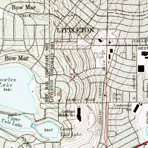 Topographic Map of Hillside Manor, CO