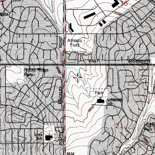 Topographic Map of Somerset Village, CO