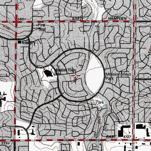 Topographic Map of Mission Viejo, CO
