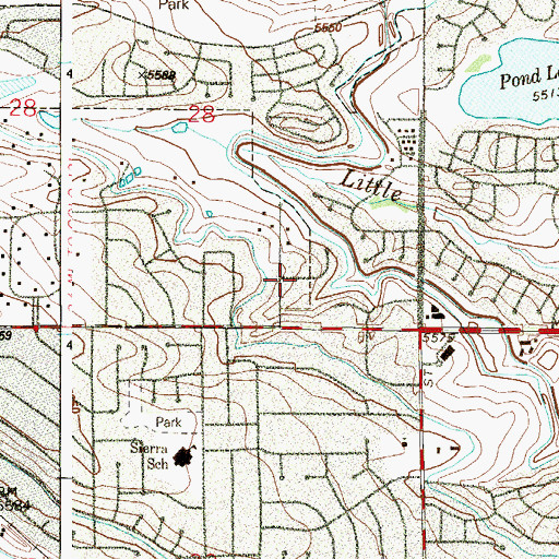 Topographic Map of Bridle Dale, CO