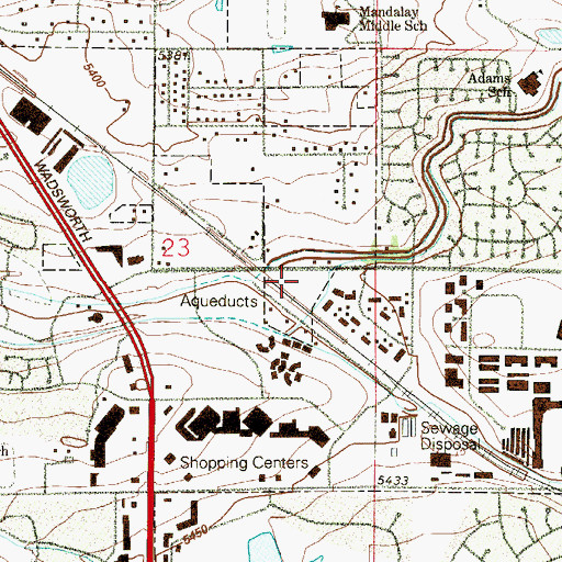 Topographic Map of Maulis Park, CO