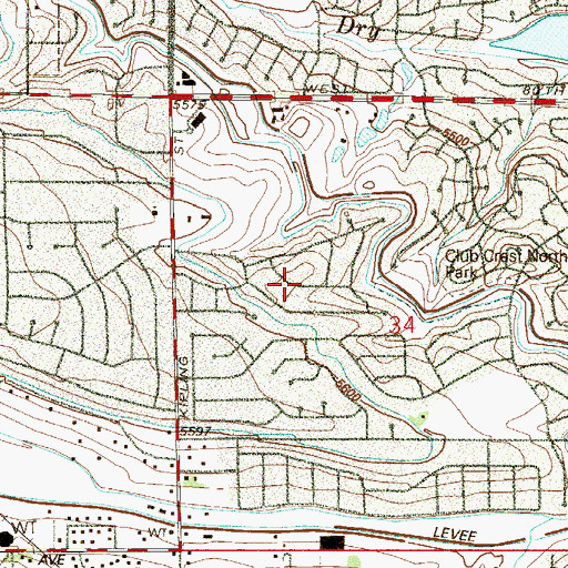 Topographic Map of Sierra Estates, CO
