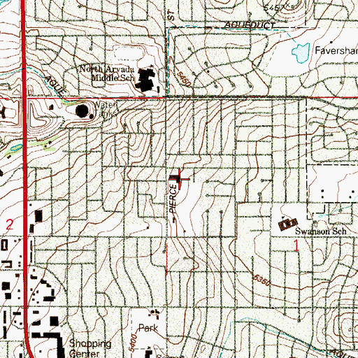 Topographic Map of Lew Walsh Park, CO