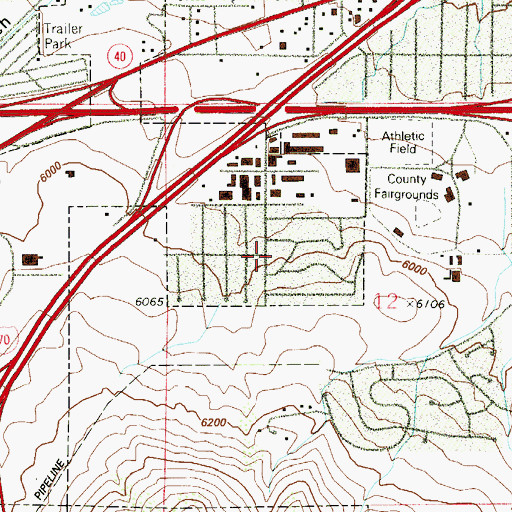 Topographic Map of Golden Heights, CO