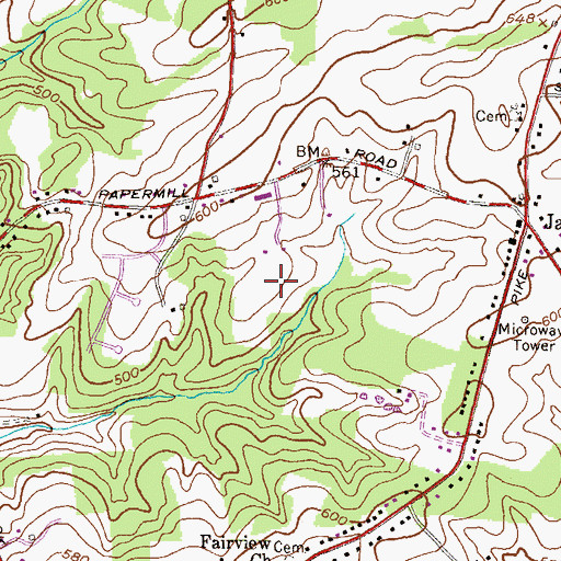 Topographic Map of Nike Site BA-03L (historical), MD
