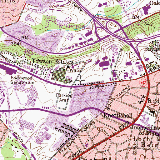 Topographic Map of Pamfilis Karate Academy, MD