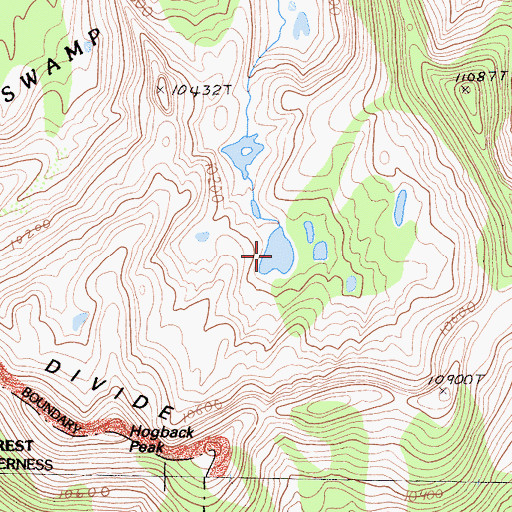 Topographic Map of Swamp Lakes, CA