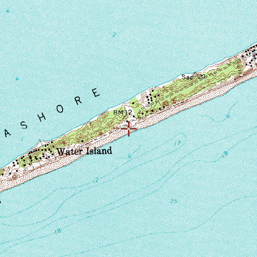 Topographic Map of Blue Point Life Saving Station (historical), NY