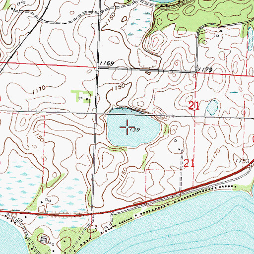 Topographic Map of Fosse Lake, MN
