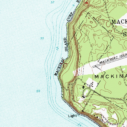 Topographic Map of Brown's Brook State Roadside Park, MI