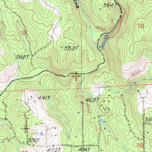 Topographic Map of Tennessee Creek, CA